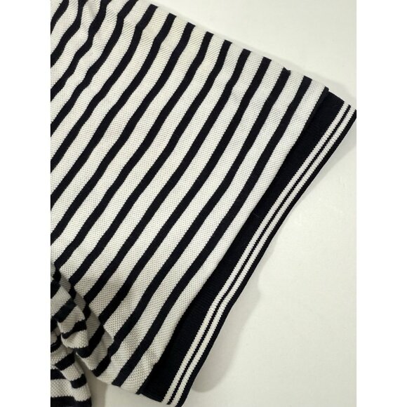 Brooks Brothers Mens St Andrews Golf Links Polo Shirt Size XL Navy White Striped - Picture 6 of 15